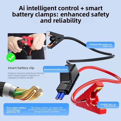 SUKIN Smart Edition Jump Starter Power Bank With Air Pump 12V 2000A Portable Booster Jump Starter With LED Lights Vehicle tools