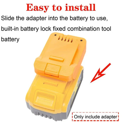 Adapter/Converter for Ferrex 20V Li-ion Tools Convert To DeWalt 18/20V Li-ion Battery Adapter Power Tool Accessories（NO Battery）
