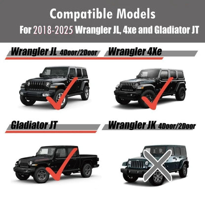 For Jeep Wrangler JL JLU 4XE 2018-2025 Gladiator JT ABS Door Cup Holder Left & Right Side Cup Holder Accessories