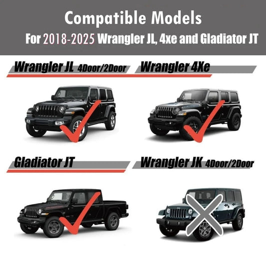 For Jeep Wrangler JL JLU 4XE 2018-2025 Gladiator JT ABS Door Cup Holder Left & Right Side Cup Holder Accessories
