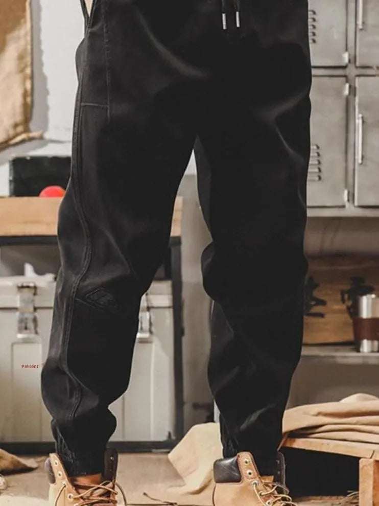 American Style Vintage Workwear Pants Men's Autumn Winter Loose Cuffed Heavy Duty New Casual Trousers Versatile Long Pants