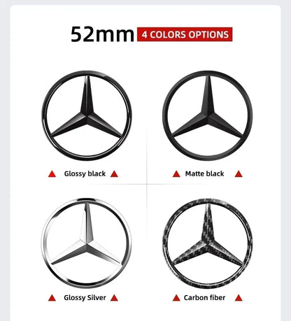 1pcs 52mm 57mm Car Steering Wheel Badge Emblem Sticker Mercedes Benz Amg W204 W205 W212 W213 W221 W177 W246 GLA GLC CLA A AAXXZZ
