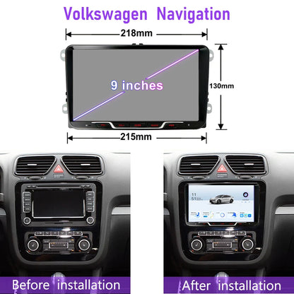 9" 4GB+64GB For VW Scirocco 2008-2015 Car Radio 2DIN Google Map Head Unit GPS Android Auto Stereo Steering Wheel Control