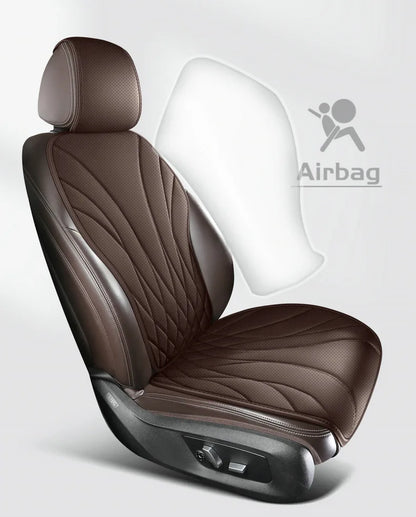 Sporty Universal Car Seat Cover Four Season Auto Perforated Leather Breathable Anti-Slip Covers Cushion SUV Car Seat Protection