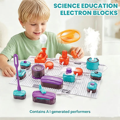 Circuit Building Block Toy Science Experiment Kit Physics Circuit Experiment Toy Birthday or Holiday Gifts for Boys