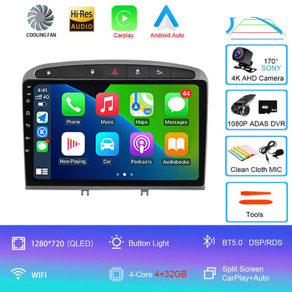 Android 16 Car Radio for Peugeot RCZ 308 SW 2007-2015 408 2012-2020 2DIN Multimedia Navigation GPS Carplay Auto Head Unit WIFI