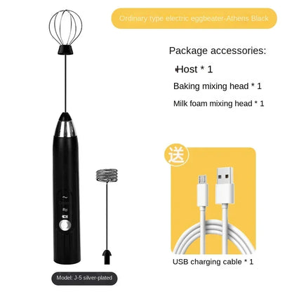 Electric Milk Frother Handheld Whisks Mini Wireless USB Rechargeable Powerful Convenience Coffee Milk Whipping Kitchen