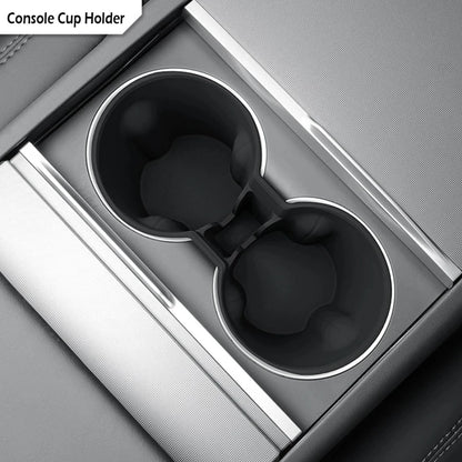 For Tesla Model Y 2025 2026 Center Console Organzier Tray Model 3 Highland 24-26 Armrest Box Hidden Storage Box Cup Holder