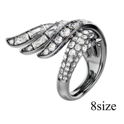 New Cross Diamond Fashion Color Crystal Mixed Cut Open Ring
