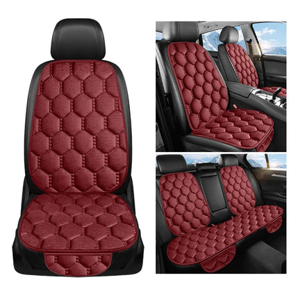 Winter Warm and Thick Velvet Car Seat Cushion Four Seasons Universal Single Seat Small Three piece Plush Warm Five Seat Anti sli