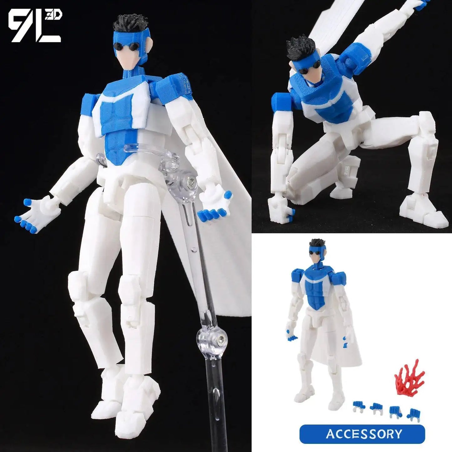 9L3D Printed Superheroes Invincible 2.0 Anime Multi-Jointed Shapeshift Toys Action Figures Mannequin Model Ornaments Gifts