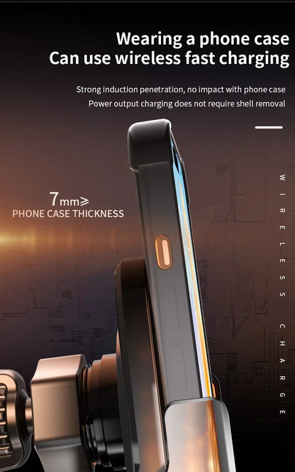 Car Phone Holder 66W Wireless Charger Mobile Phone Holder Intelligent Infrared Air Vent Clip for iPhone Samsung Xiaomi Universal