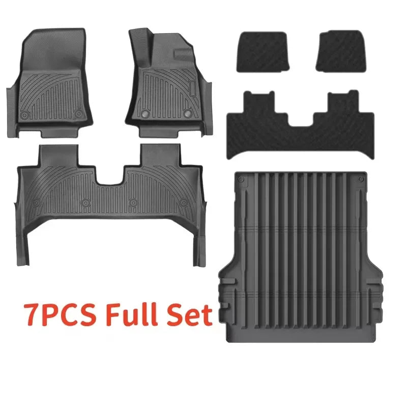 For BYD Shark Shark 6 2025 2024 RHD TPE Full Cover Floor Mats With Door Sill Protector, Floor Liners Cargo Liner Protection