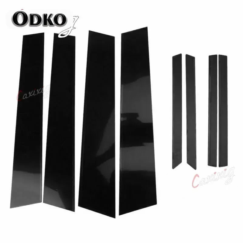 Car Stickers For Honda Civic 8/9/10Th 2006 2007-2020 Glossy Black Door Window Pillar Posts Cover Trim Kits AUTO Accessories