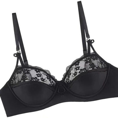 Thin Lace French Bra Set Women Minimizer Push Up Anti-Sagging Back Smoothing Side Support Comfort Sexy Daily Lingerie S-XL 32-38