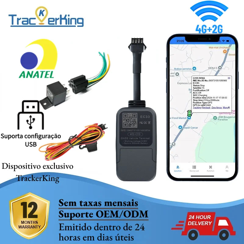 GPS Tracker Global TrackerKing EC33 4G+2G Real-time positioning and anti-interference tracking device