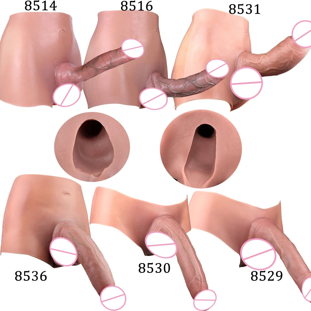 SXXY Strap-On Lifelike Penis Cover насадка на член Large Hollow DildoPants Intimate Adult Sex Toy for Couples Sex