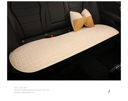 Bear Plush Seat Cushion Cover Universal Skin-Friendly Cute Soft Car Pillow Case Autumn Winter Decorative Seat Accessories