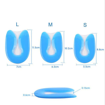 Silicone Gel Insoles Heel Cushion Soles Relieve Foot Pain Plantar Fasciitis Protectors Spur Support Shoe Pad Feet Care Inserts