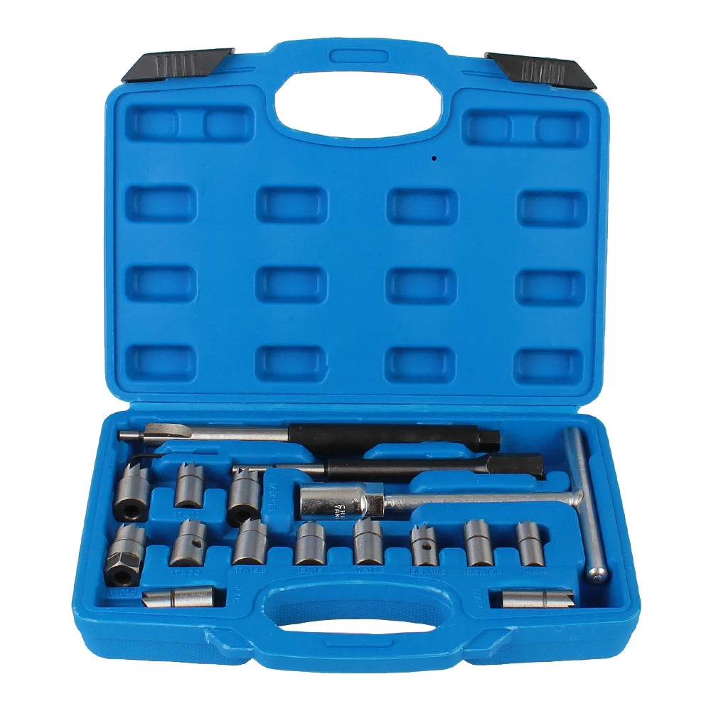 Car Diesel Injector Seat Cutter Set Oil Nozzle Reamer Carbon Remover Clean Kit Auto Repair Tool Automotive Accessories Universal