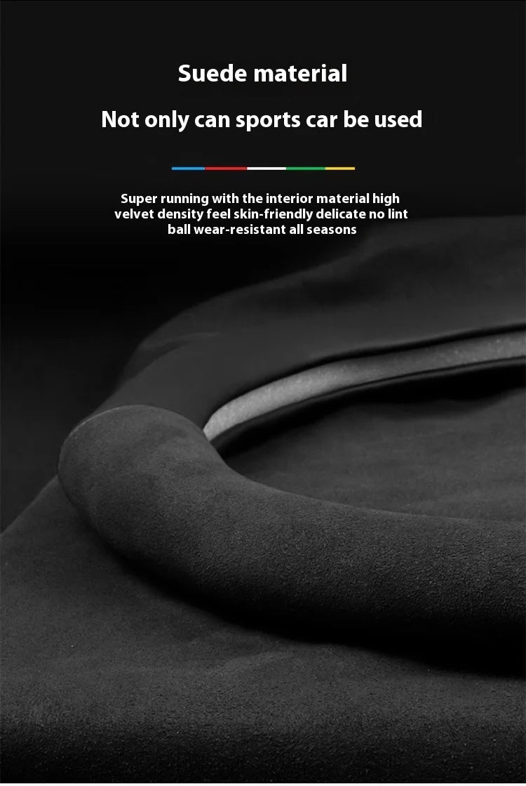 For Subaru STI Brz Wrx Xv Ascent Forester Outback Impreza Legacy Car Suede Carbon fiber Anti-slip Ventilate Steering Wheel Cover