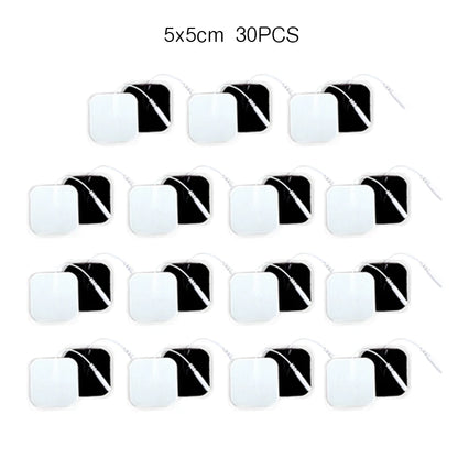 5*5cm 2mm Plug Tens Electrodes Pads Accessories Non-woven Fabric Self  Adhesive Replacement Patch for Electric Massager