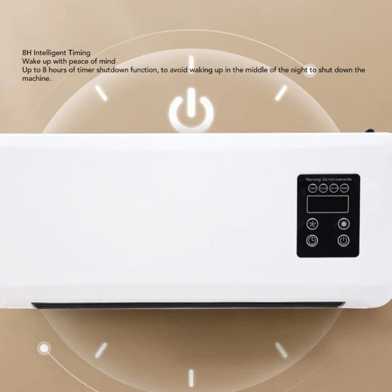 1500W Electric Wall Heater, ABS Wall Mounted Space Heater With Remote Control, Fast Heating And Cooling, Towel Drying Rack