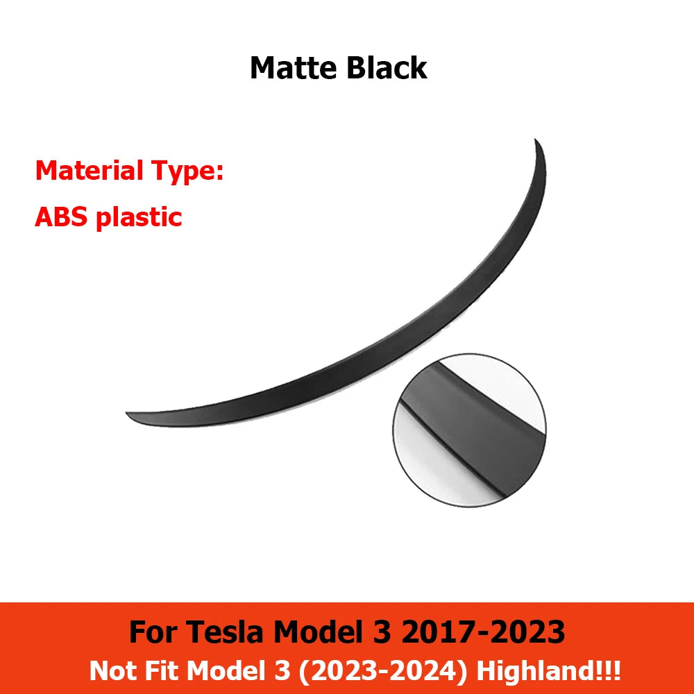 Car ABS Spoiler Carbon Fiber For Tesla Model 3 Highland 2025-2026 Original High-performance Exterior Model3 Model Y Accessories
