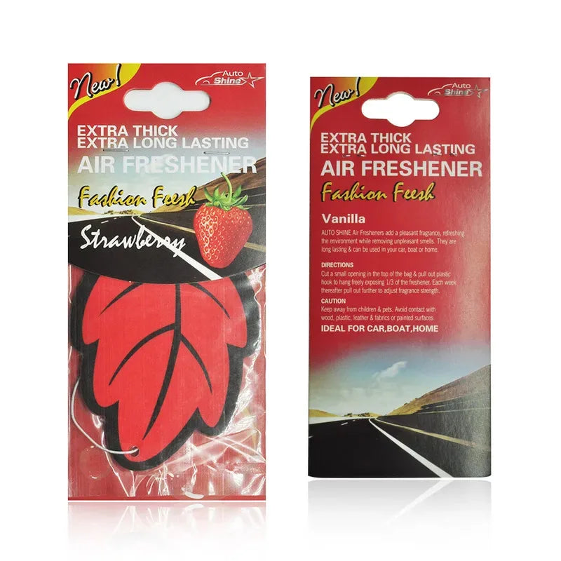 1/6/30PCS Car Air Freshener Natural scented tea paper Auto Hanging Vanilla perfume fragrance Leaf Shape car accessories interior