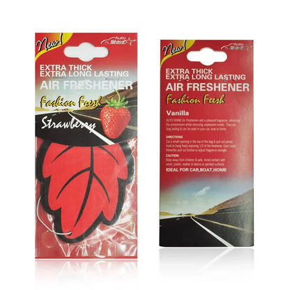 1/6/30PCS Car Air Freshener Natural scented tea paper Auto Hanging Vanilla perfume fragrance Leaf Shape car accessories interior