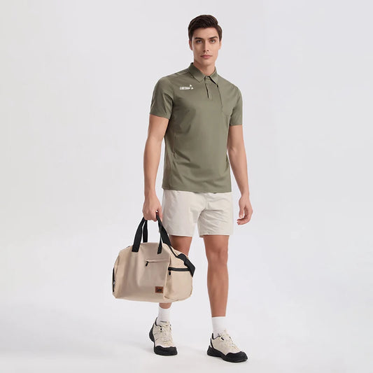 LUCEN 2026 Simple Style Printed Men's High-Quality Golf Sport Polo Shirt Breathable Tennis Quick-Dry T-Shirt Tops POLO Tees