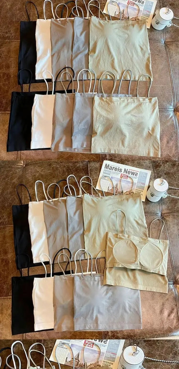 Base Layer Csole Women Summer Inner Wear with Chest Pad One oulder Design Unique Outerwear Beautiful Ba Tube Top