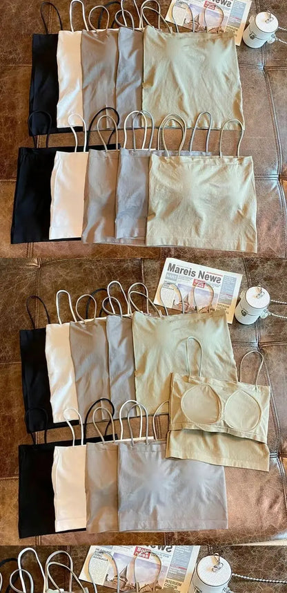 Base Layer Csole Women Summer Inner Wear with Chest Pad One oulder Design Unique Outerwear Beautiful Ba Tube Top