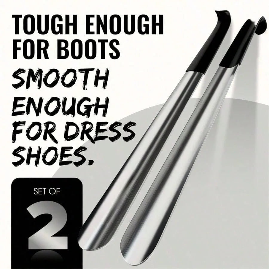 1-Pc Durable Metal Shoe Horn - 16.5 Inch Length for Easy Slip-On, Great Stocking Stuffer for Men & Women (2025)