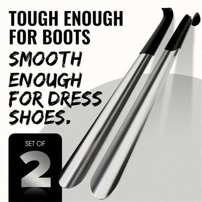 1-Pc Durable Metal Shoe Horn - 16.5 Inch Length for Easy Slip-On, Great Stocking Stuffer for Men & Women (2025)