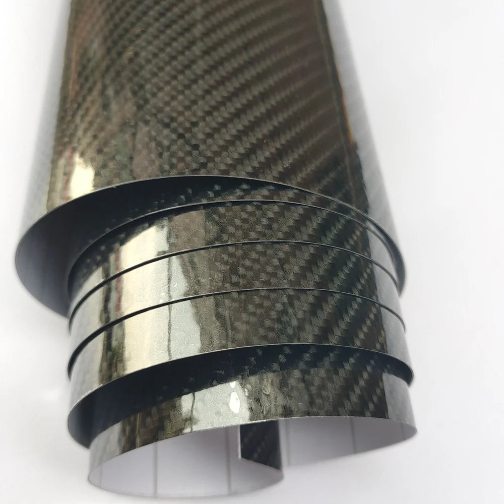 10/20/30/40/50*152cm Black Matte 3D 4D 5D Carbon Fiber Vinyl Car Wraps Auto Satin Film Vehicle Sticker with Different Size/Roll