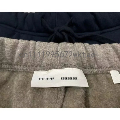 25SS Classic Men's Drawstring Shorts Luxury Design Double Row Silicone Letter Logo Shorts High Street Couple Loose Matching Set