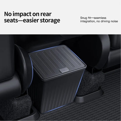 YZ For Tesla Model 3 Higland Y Juniper 2026 Rear Trash Can Storage Box With Cover Car Speical Organizer Umbrella Box Accessories