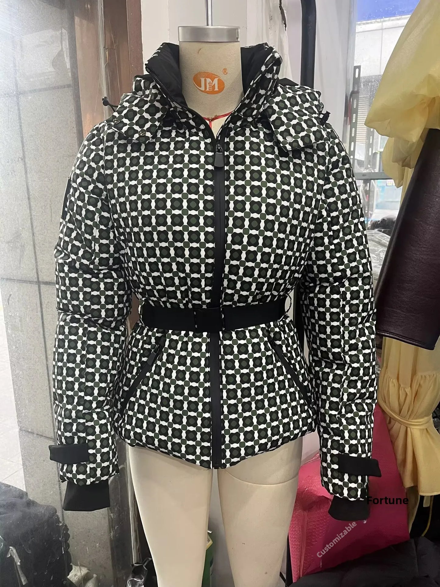 Fashionable Personality ZR Wind Women's Set Top And Pants Long Sleeve Warm Winter Outfit Two-Piece Suit European Style