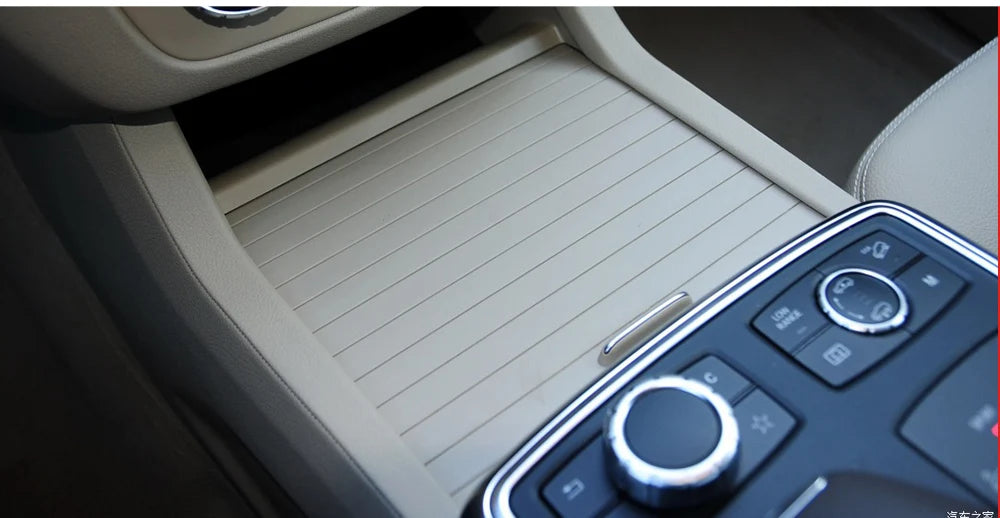 New  Car Center Console Shutters Cup Holder Slide Roller Blind Cover For Mercedes Benz Ml/Gl/Gle/Gls Class W166 W292 2012-2018