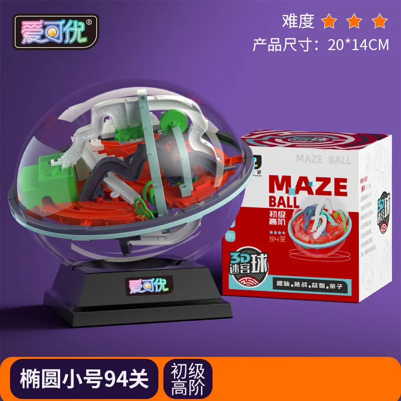3d Stereo Maze Ball Educational Toys For Children Boys Logic Thinking Training Birthday Gift Brain Teaser Game Plaything