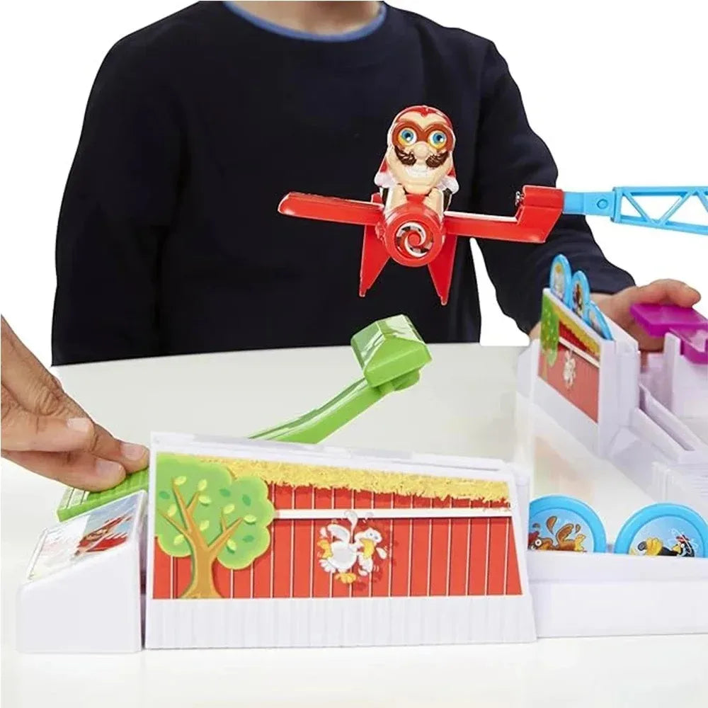 Looping Louie Spinning Plane Chicken Stealing Game Interaction Tabletop 2 3 4 Player Board Game Party Parent-child Funny Kid Toy