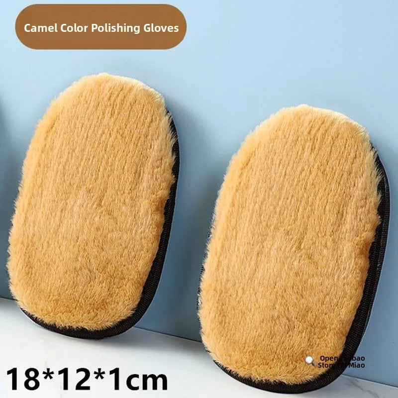 Leather Shoe Cleaning Cloth Glove Style Polishing Towel Soft Brush for Cotton Care Home Use Shoe Care Products Household