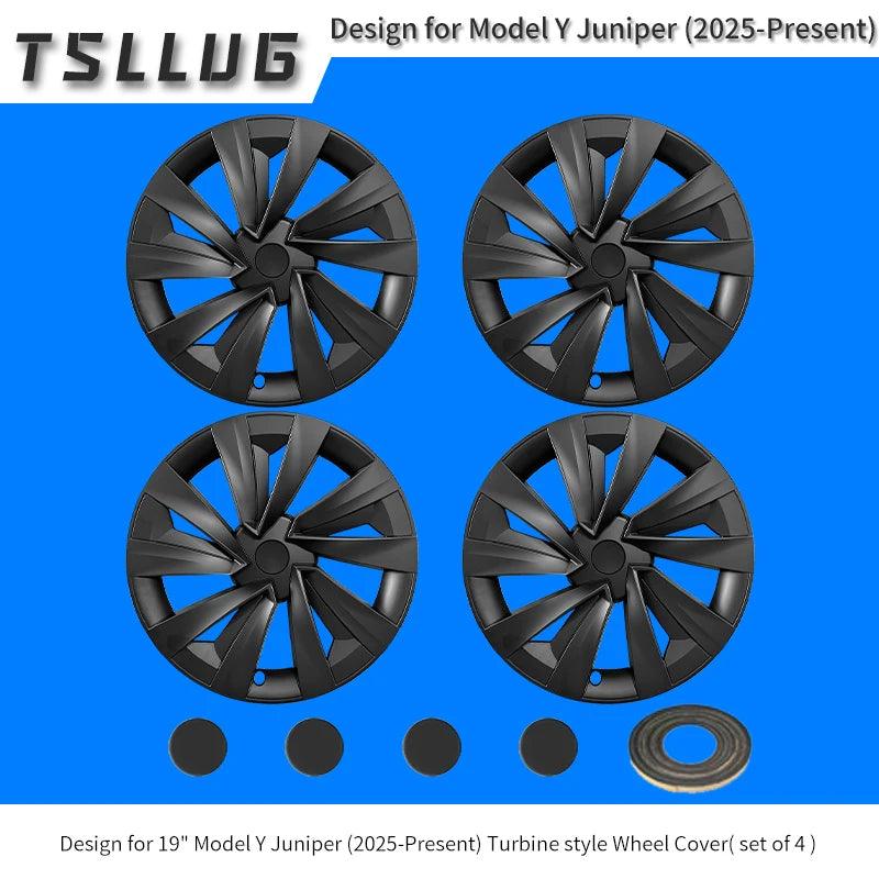 4PCS for New Model Y 2025-2026 Juniper 19in 28th Style Hubcap Rim Cover Accessories Hub Cap Automobile Wheel Cap for Tesla New