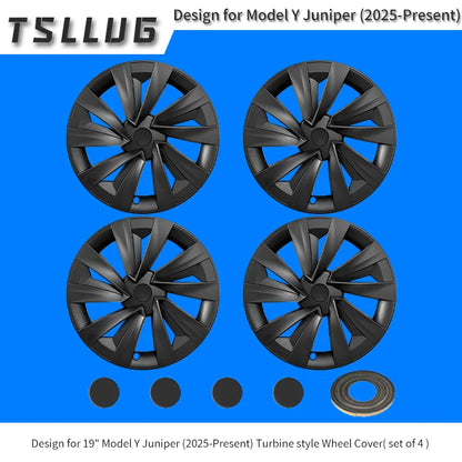 4PCS for New Model Y 2025-2026 Juniper 19in 28th Style Hubcap Rim Cover Accessories Hub Cap Automobile Wheel Cap for Tesla New