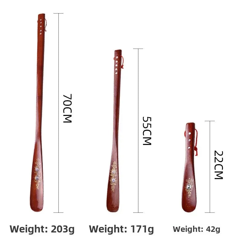Extra Long Wooden Shoe Horn Chicken Wing Wood Real Wood Shoe Insert Shell Shoe Horn Wooden Shoe Assistant