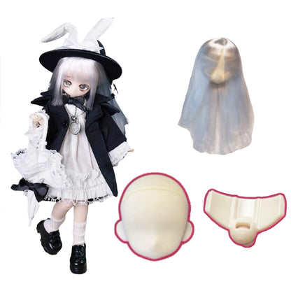 Authentic 1/8 Mjd Momotale Rabbit Tea Party Spring Lily Of The Valley Whispers Series Kawaii Style Diy Mjd Collectible Toys