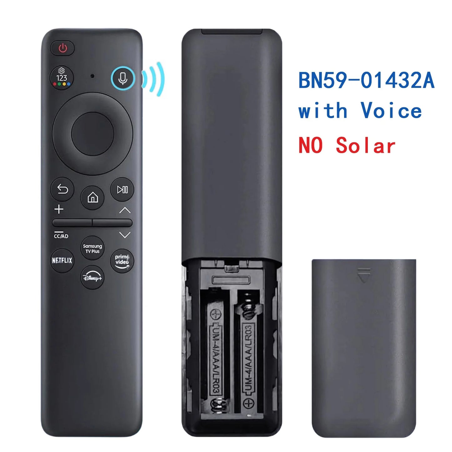 BN59-01432A TM2360E Rechargeable Voice Remote for Samsung Smart TVs, Replacement for All 2021–2025 Samsung TV Remote with Sloar
