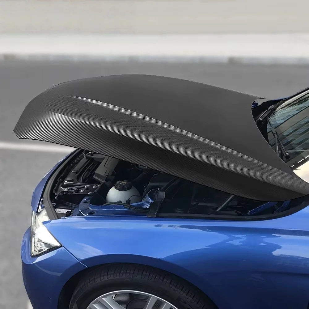 Black 4D Carbon Fiber Vinyl Film Car Styling Wrap Paper Roll, DIY Car Hood Roof Color Change Film, Car Accessories Sticker.
