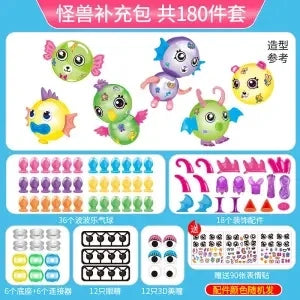 DIY Fun Balloon Inflator oonies Creative Handicraft Inflating Machine for Boys Girls Assembled Bobo Sticky Toys anti-stress toy